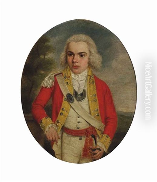 Portrait Of An Officer, Traditionally Identified As George Tibbs, Three-quarter-length, In Uniform Holding A Sword - view 1