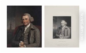 Portrait Of John Smeaton (1724-1792), Three-quarter-length, Seated With The Eddystone Lighthouse, Devon In The Background (2 Works) by Mather Brown