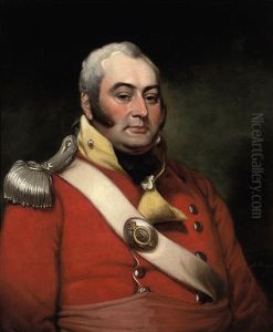 Portrait Of George Fermor, 3rd Earl Of Pomfret Wearing The Uniform Of A Captain In The Northamptonshire Militia by Mather Brown