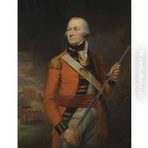 Portrait Of An Officer Of The Manchester And Salford Volunteers, An Engagement Beyond by Mather Brown