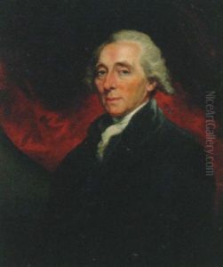 Portrait Of Richard Paul Jodrell, Against A Red Curtain