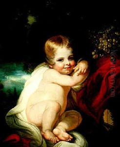 Portrait Of A Child As Bacchus by Mather Brown