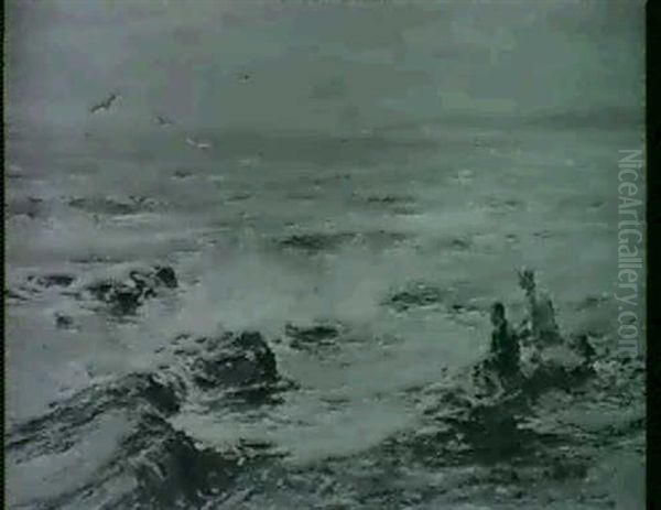 Two Boys Watching Breakers - view 1