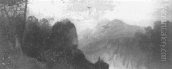 Indians On A Rocky Outcropping - view 1