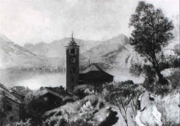 Blick Auf Seelandschaft Mit Dorf, Perledo - view 1