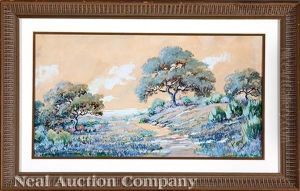 A Field Of Bluebonnets by Thomas E. Brown