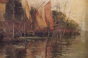 Venezia, Ships In The Harbor by Walter Francis Brown