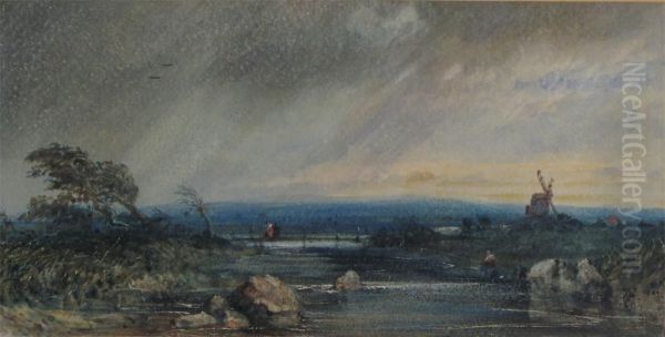 Landscape With Figure And A Distant Windmill - view 1