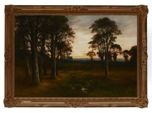 Evening In The Forest, Sluggan, Carrbridge by William Beattie Brown