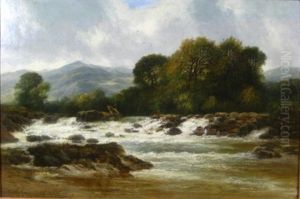 A Mill Weir On The Earn, Perthshire