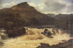 Fishing Above The Falls by William Beattie Brown