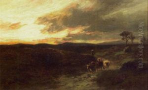 A Moorland Road, Sundown by William Beattie Brown