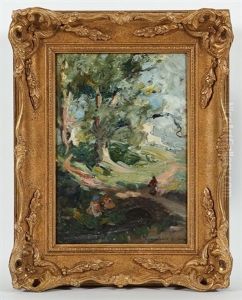 Children Playing On The Mill Road, Cockburnspath by William Marshall Brown