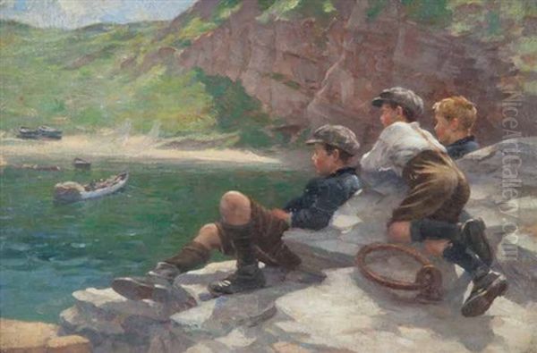 Boys At The Cove Harbour - view 1