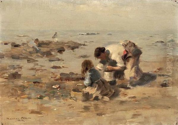 Muschelsammlerinnen Am Strand - view 1