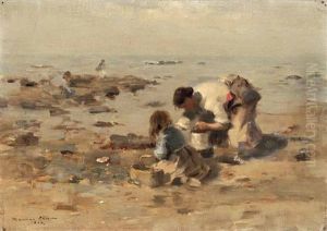 Muschelsammlerinnen Am Strand by William Marshall Brown