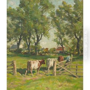 Wester Howgate (leading Cows To Pasture) by William Marshall Brown