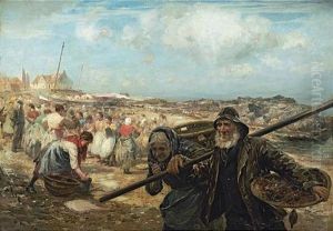 The Fish Market, Cockenzie by William Marshall Brown