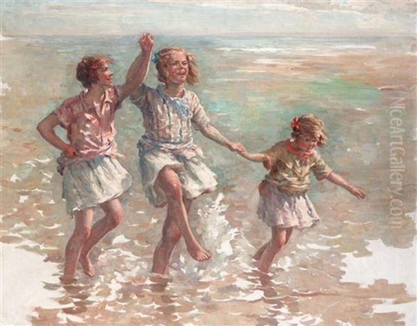 Paddling In The Sea - view 1