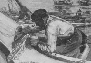 The Boat Painter by William Marshall Brown