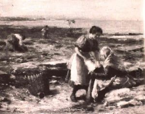 Gathering Whelks by William Marshall Brown