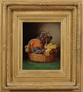 Fruit In A Splint Basket by William Mason Brown