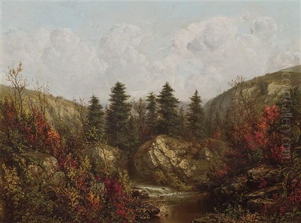 River Through An Autumn Forest - view 1