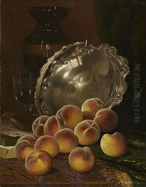 Still Life With Peaches And Silver Platter - view 1