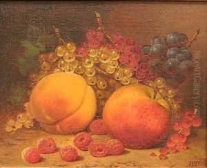 Still-life With Peaches And Berries by William Mason Brown