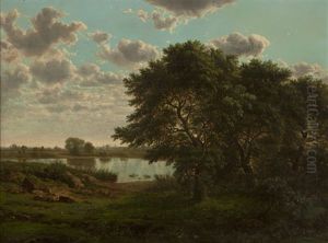 Pond In A New Jersey Landscape