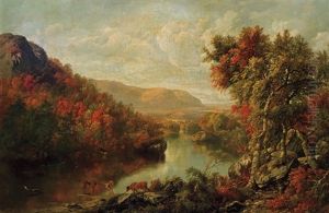 Cattle Watering By A River