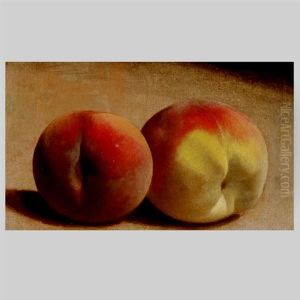 Still Life Of Peaches by William Mason Brown
