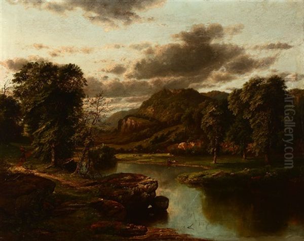 Hudson River Landscape With Figures - view 1