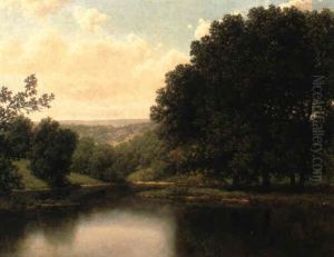 Summer Landscape With Pond