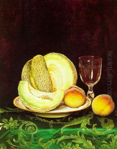 Still Life With Peaches And Melon - view 1