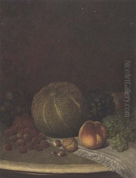 Still Life With Melon, Berries And Grapes - view 1