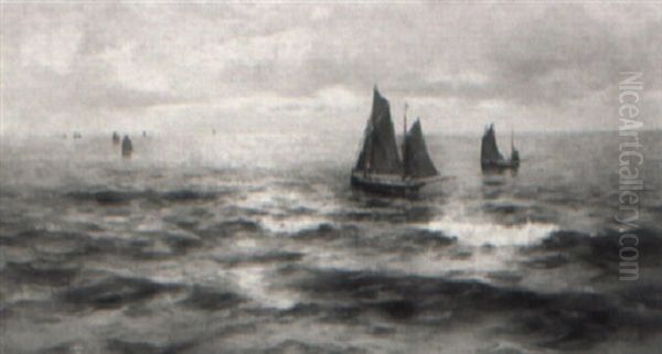 The Fishing Fleet At Dusk - view 1