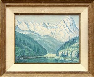 Snow Capped Peaks by Belmore Browne