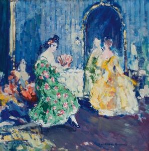 Before The Rehearsal by George Elmer Browne