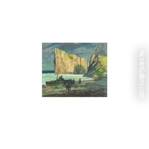 Perce Rock, Gaspe Peninsula, Canada by George Elmer Browne