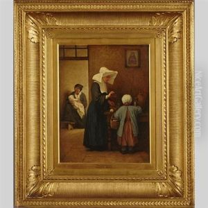 The Sick Child by Henriette (Sophie) Bouteiller Browne