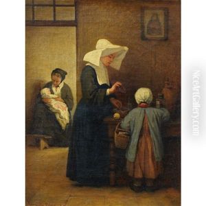 The Sick Child by Henriette (Sophie) Bouteiller Browne