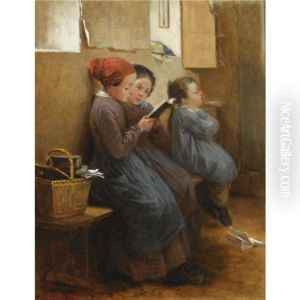 The Reading Lesson by Henriette (Sophie) Bouteiller Browne
