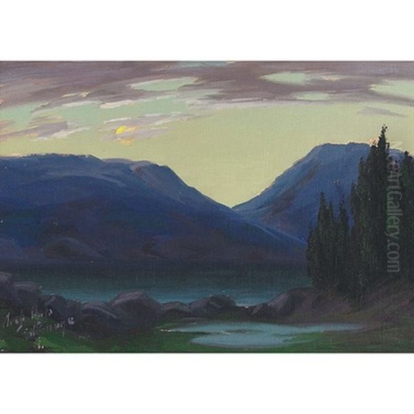 Sundown At Tadousac, Quebec (+ The Rising Moon At Tadousac, Quebec; 2 Works) - view 1