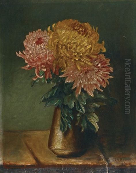 Chrysanthemums In A Vase - view 1