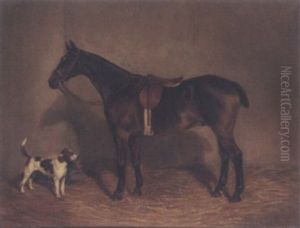 A Saddled Brown Horse by Nassau Blair Browne