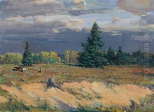 Landscape With Cattle by Peleg Franklin Brownell