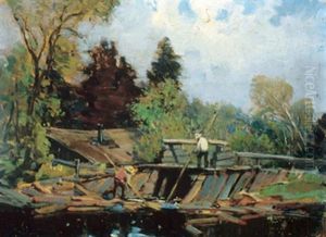 Logging Scene by Peleg Franklin Brownell