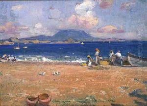 The Last Boat Ashore, St. Kitt's by Peleg Franklin Brownell