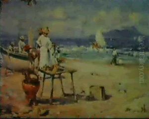 Beach Scene, St. Kitts by Peleg Franklin Brownell